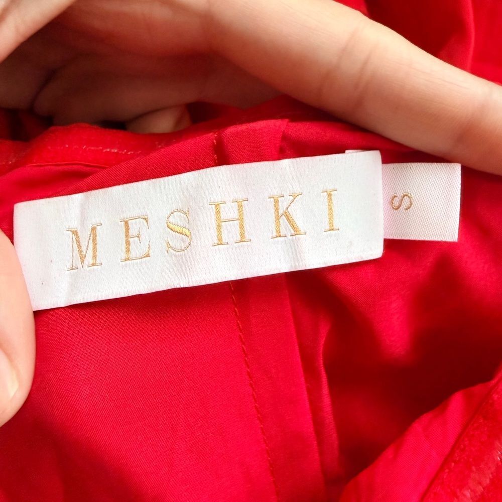 Meshki Red Strapless High-Slit Jumpsuit - Picture 6 of 6